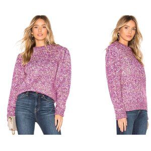 Lovers + Friends Revolve Sweater Sz S Justice Purple Marled MockNeck Modern City